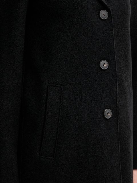 OUI płaszcz wełniany kolor czarny 79918