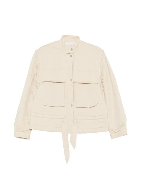 MARANT ÉTOILE patch-pocket tie jacket - Neutrals - zdjęcie produktu nr 1