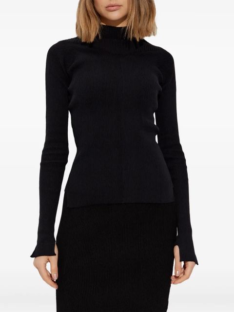 Victoria Beckham ribbed top - Black - zdjęcie produktu nr 2