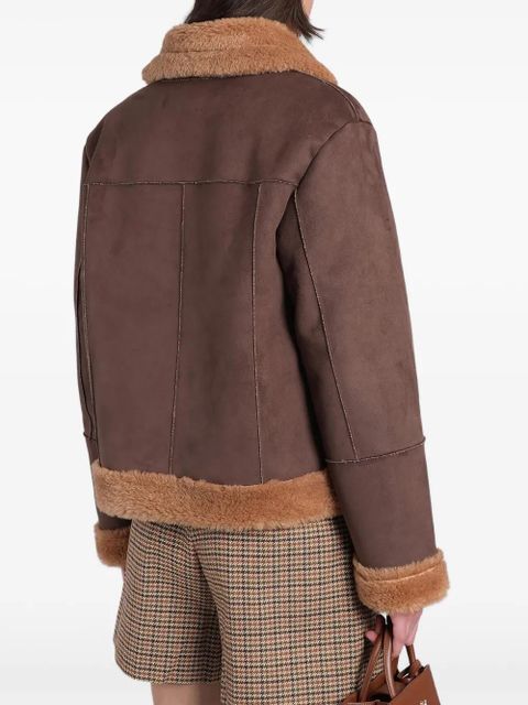 MC2 Saint Barth faux-shearling trim jacket - Brown