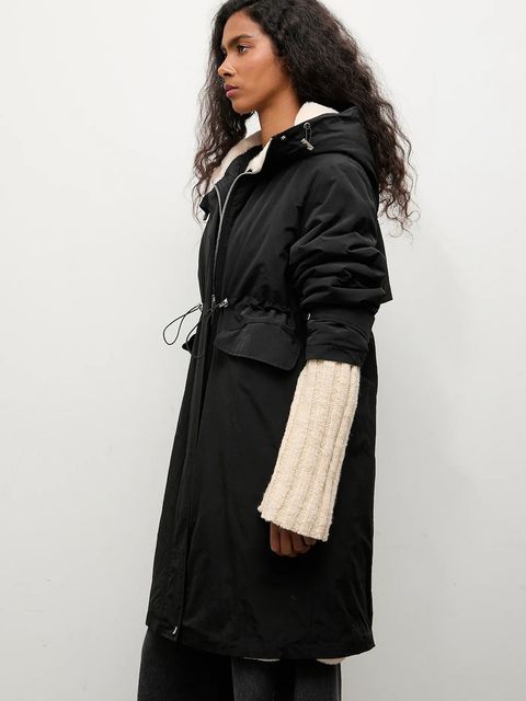 Answear.LAB parka kolor czarny przejściowa