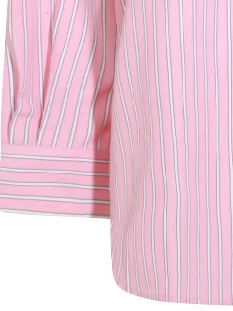 Miu Miu striped-pattern logo-embroidered shirt - Pink - zdjęcie produktu nr 2