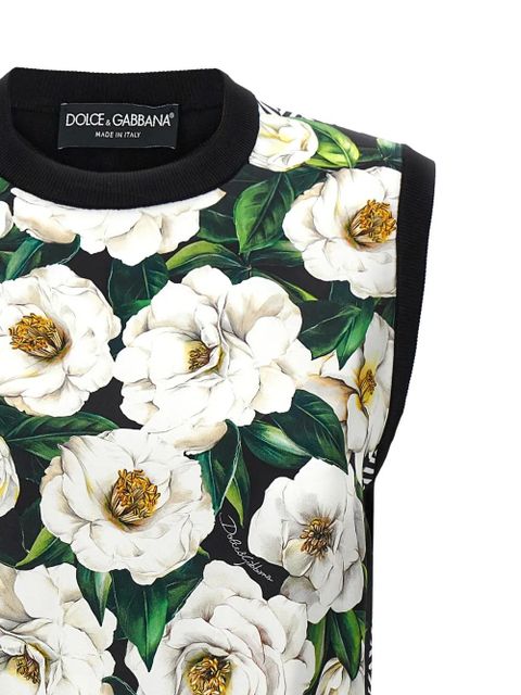 Dolce & Gabbana floral-print vest - Black