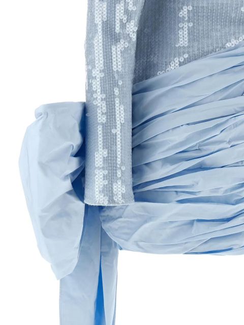 ROTATE BIRGER CHRISTENSEN sequinned bow-detail mini dress - Blue