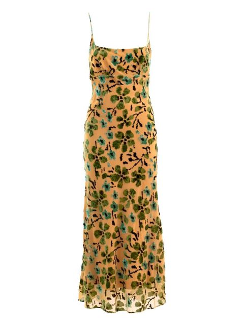 STAUD floral-print midi dress - Yellow - zdjęcie produktu nr 1