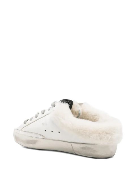 Golden Goose star-motif shearling sneakers - White