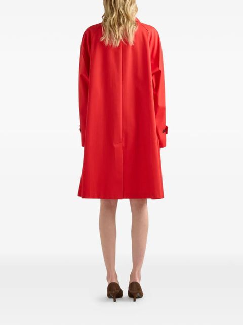 Prada single-breasted gabardine coat - Red