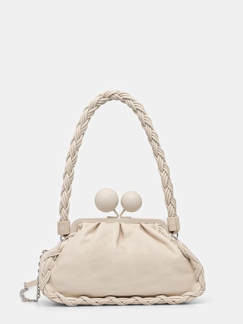 Weekend Max Mara torebka skórzana ALECITO kolor beżowy 2615511144600 - zdjęcie produktu nr 1