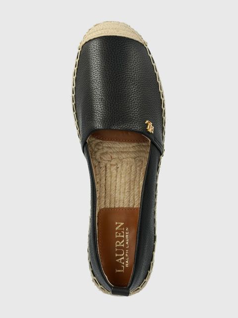 Lauren Ralph Lauren espadryle skórzane Cameryn IV kolor czarny 802905304001