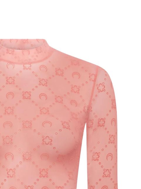Marine Serre highneck long-sleeve top - Pink - zdjęcie produktu nr 2