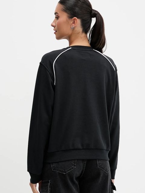 Converse bluza damska kolor czarny z aplikacją CVW5K257 - zdjęcie produktu nr 2