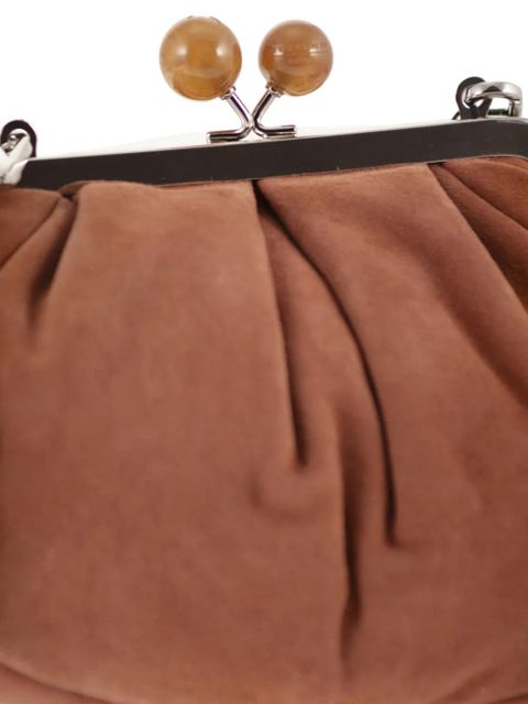 Weekend Max Mara small Pasticcino suede clutch bag - Brown