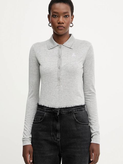 Patrizia Pepe t-shirt damskie kolor szary lekki 8K0320 K128 - zdjęcie produktu nr 1