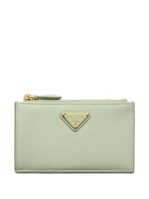 Prada logo-plaque card holder - Green - zdjęcie produktu nr 1