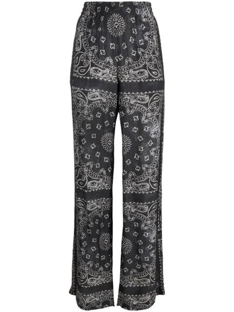 Golden Goose paisley-print wide-leg trousers - Grey - zdjęcie produktu nr 1