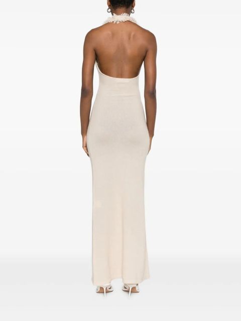 Aya Muse Wren halterneck maxi dress - Neutrals