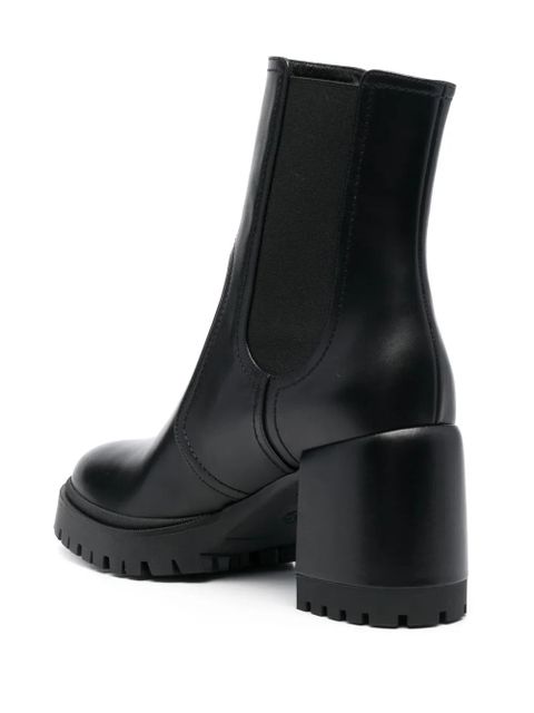 Casadei Nancy 75mm block-heel leather boots - Black
