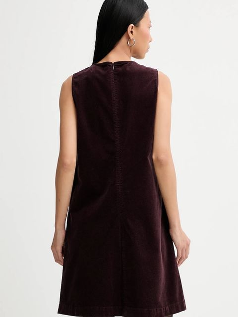 Marc O'Polo sukienka welurowa kolor czerwony mini rozkloszowana 511096821331