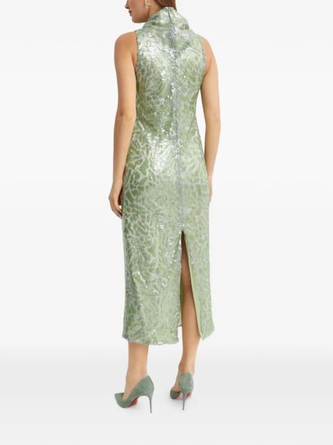 16Arlington Mona sequin midi dress - Green