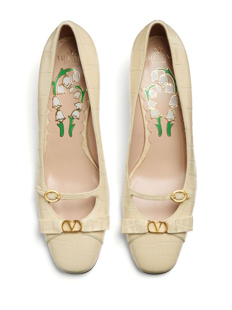 Valentino Garavani 45mm Bowow Décolleté pumps - Neutrals