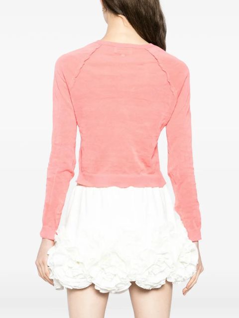 SHUSHU/TONG floral-embellished cardigan - Pink