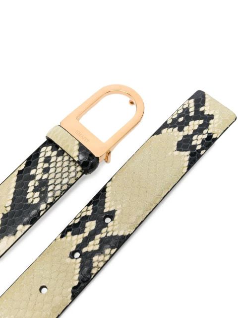 KHAITE snakeskin-effect buckled belt - Neutrals - zdjęcie produktu nr 2
