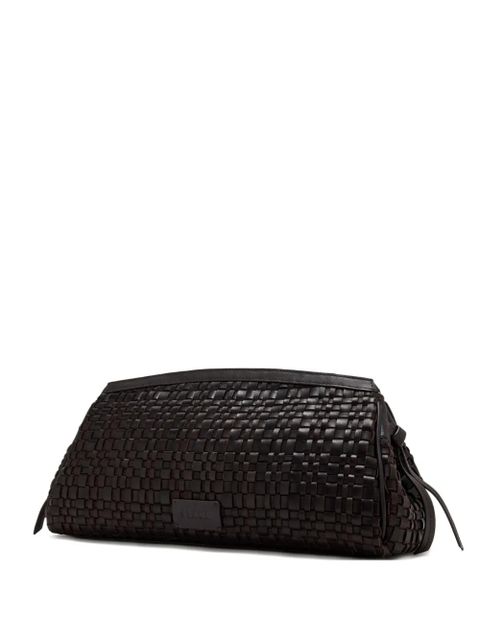 STAUD Maude woven leather clutch bag - Black - zdjęcie produktu nr 1