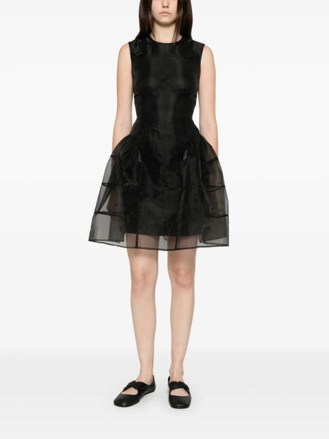 Cecilie Bahnsen crew-neck mini dress - Black - zdjęcie produktu nr 2