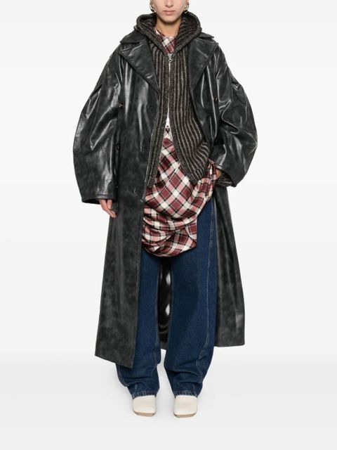 GANNI double-breasted coat - Black