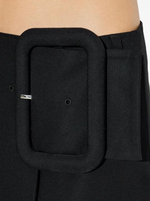 AMI Paris buckle midi skirt - Black