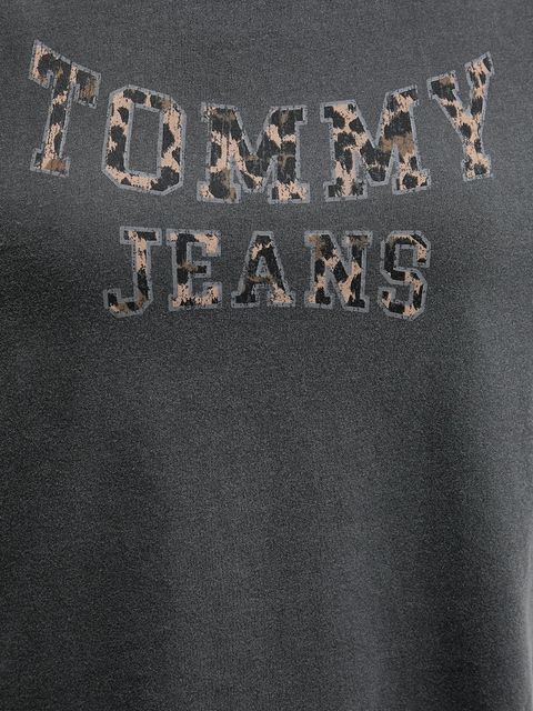 Tommy Jeans t-shirt bawełniany damski kolor szary DW0DW21957