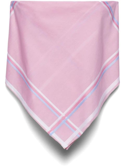 Prada check-print cotton bandana top - Pink - zdjęcie produktu nr 1