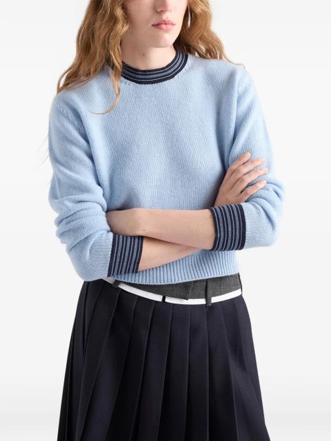 Prada cashmere crew-neck sweater - Blue