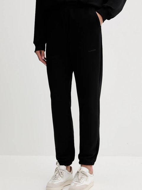 La Mania spodnie dresowe LYN kolor czarny gładkie LYN - zdjęcie produktu nr 1