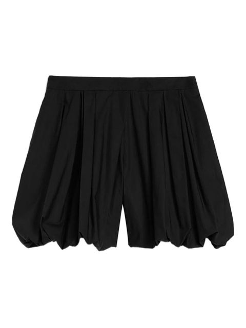 Jil Sander gathered balloon poplin shorts - Black - zdjęcie produktu nr 1