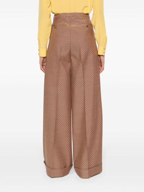 Gucci Square G-jaquard wide-leg trousers - Neutrals
