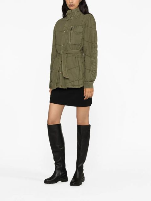 Zadig&Voltaire Kalice belted quilted jacket - Green