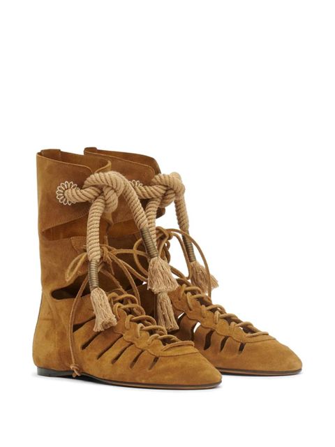 ISABEL MARANT Liade open-work gladiator boots - Brown - zdjęcie produktu nr 2