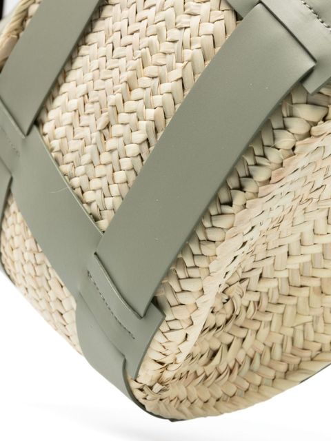 DeMellier The Maxi Santorini raffia tote bag - Neutrals