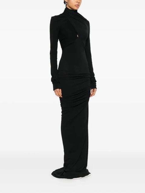 ENTIRE STUDIOS draped cowl-neck maxi dress - Black