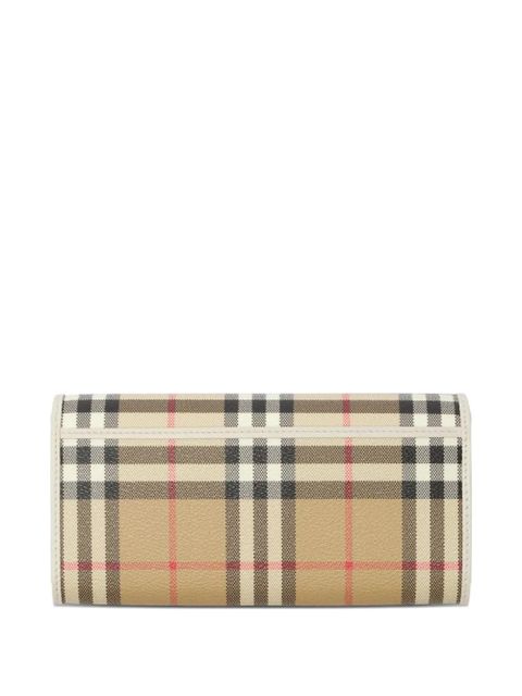 Burberry check continental wallet - Neutrals
