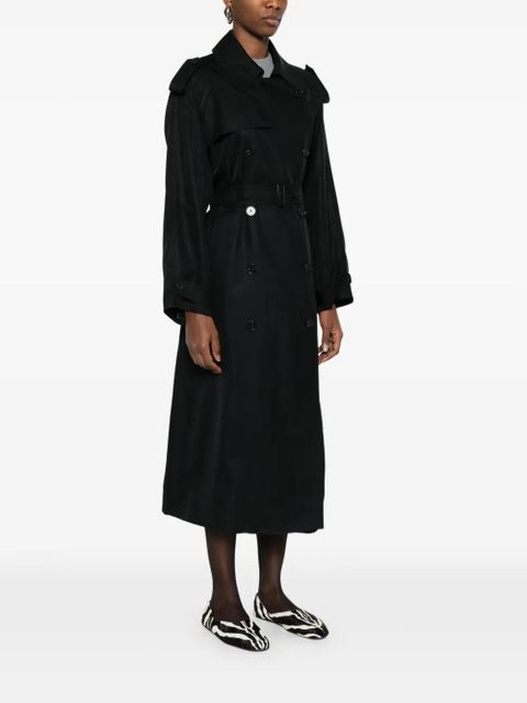 The Frankie Shop Veyron belted trench coat - Black