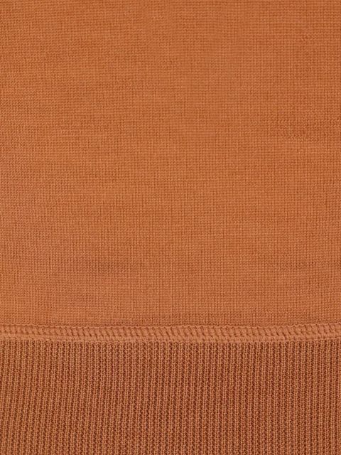 Chloé logo-embroidered crew-neck top - Brown