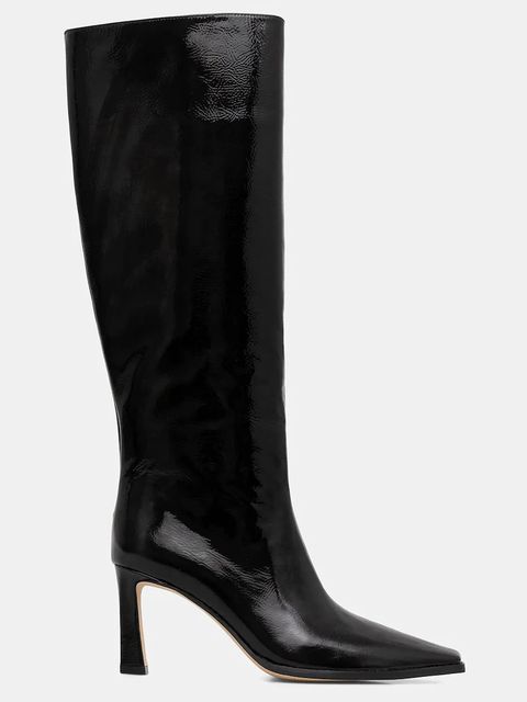 MICHAEL Michael Kors kozaki skórzane Darrah damskie kolor czarny na szpilce 40F5DRMB5A.001