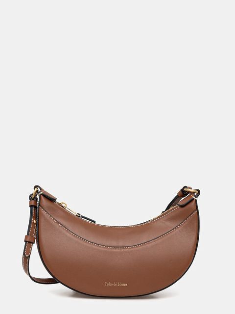 Pedro del Hierro torebka skórzana kolor brązowy 1112594 - zdjęcie produktu nr 1
