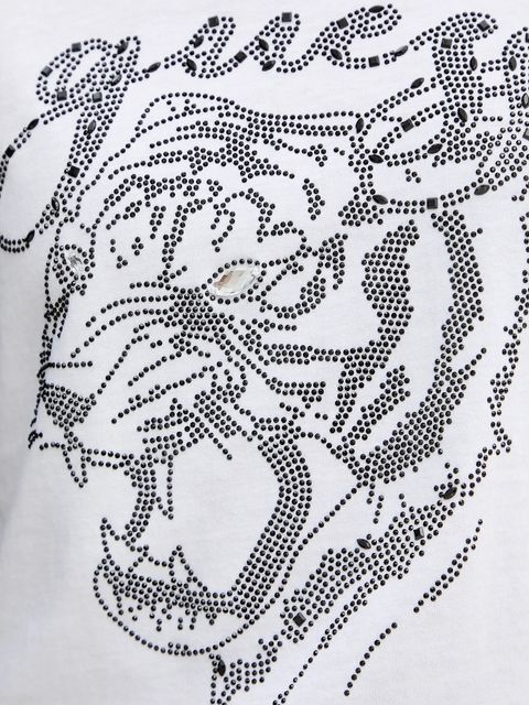 Guess t-shirt bawełniany damski kolor biały W5BI32 K9RM1