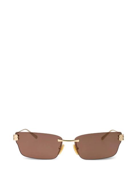 Balenciaga Eyewear rimless rectangle-frame sunglasses - Gold - zdjęcie produktu nr 1