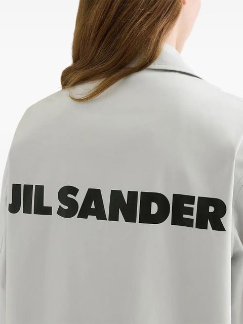 Jil Sander logo-print cotton taffeta jacket - Grey