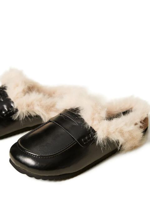 TWINSET faux-fur mules - Black