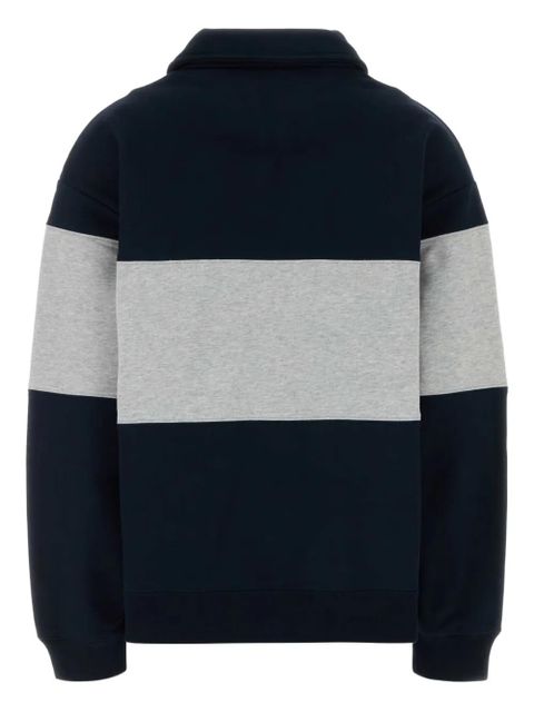 Miu Miu colour-blocked zip-neck polo top - Blue - zdjęcie produktu nr 2